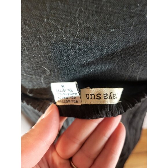 NWT Raya Sun Black Lace Ruffle Size S Midi Dress - Picture 6 of 7